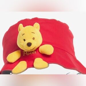 Winnie the Pooh 3D Plush Pop Out Red Bucket Hat